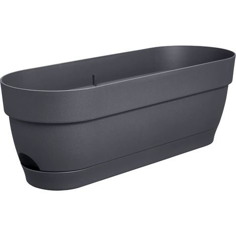 Jardinière Vibia Campana 50cm Anthracite Design Moderne, Léger Et Résistant Aux Uv - Elho (1/5)