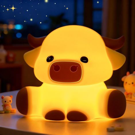 Niedliches Silikon-Nachtlicht mit einstellbarer Helligkeit für Kinderzimmer (Stil 4) (1/5)