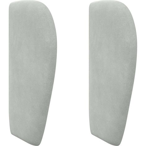 Headboard Ear Light grey 40 x 23 x 6 cm Velvet vidaXL