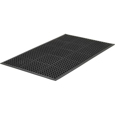 Tapis annulaire pour poste de travail NBR/SBR. noir 13mm. 1520x910mm résistant à l'huile FORTIS (1/3)