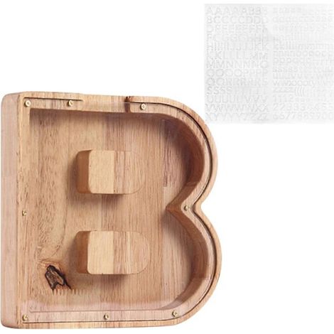 Tirelire cochon en bois personnalisée - Idée cadeau de Noël et décoration festive (1/4)