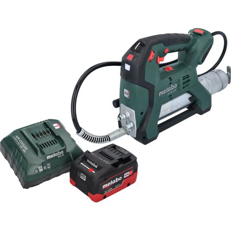 Pompa per grasso a batteria Metabo FP 18 LTX 18 V 690 bar + 1x batteria LiHD 5,5 Ah + caricabatteria (1/5)