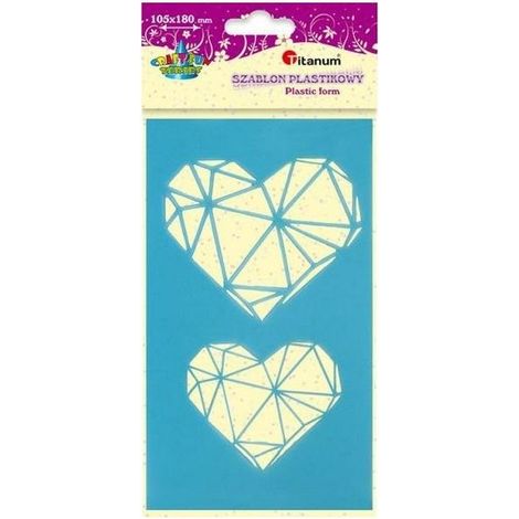Plantilla de plástico de 105x180 mm con estampado de corazones (mezcla)