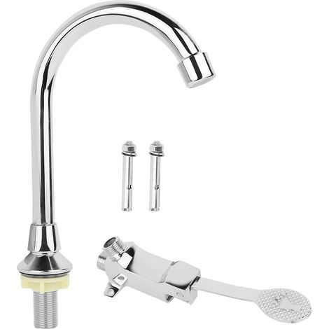 1 Robinet à Pédale, Filetage G1/2, Cuivre, Sans Contact, Pour Laboratoire, Hôpital