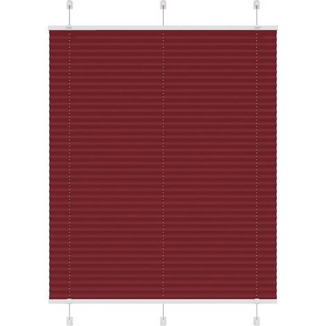Plissee Bordeauxrot 105x150 cm Stoffbreite 104,4 cm Polyester