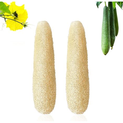 Éponges de luffa naturelles et écologiques, exfoliantes et biologiques pour le corps, le visage et le dos, pour hommes, femmes et adultes - Lot de 6 (1/5)