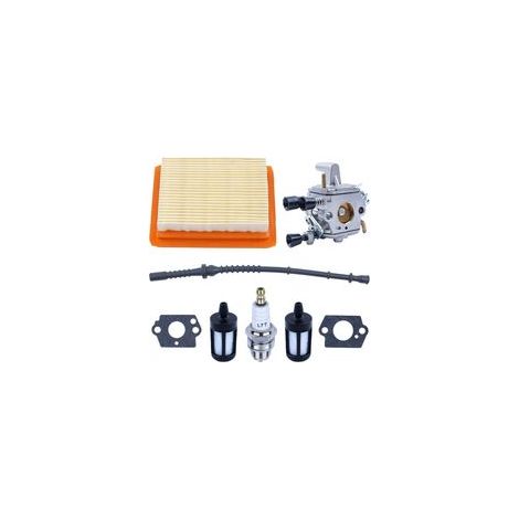 Kit carburateur pour débroussailleuse Stihl FS120 FS200 FS020 FS202 FS300 FS350, joint, filtre à air et filtre à carburant, tuyau de carburant et bougie d'allumage