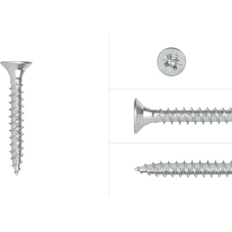 Spanplattenschrauben verzinkt 5 x 40 mm Pozidrive Vollgewinde - (1/3)