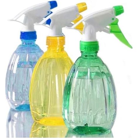 3 Pièces 500ML Flacon Spray Bouteilles Vide Rechargeable (Jaune-vert-bleu) (1/5)