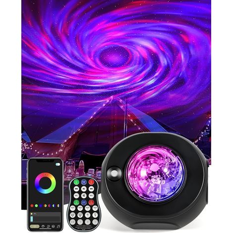 Projecteur Ciel Etoile, Veilleuse Enfants Projecteur de Galaxies avec Télécommande et APP Projecteur Étoilé Musique de Haut-Parleur Projecteur de Ciel Nocturne pour Decoration Chambre Fêtes (1/4)
