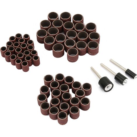 Kit 63 accessoires meuleuse électrique Toivize – Disques abrasifs grains 80-120 pour polissage, gravure bois métal jade (1/5)