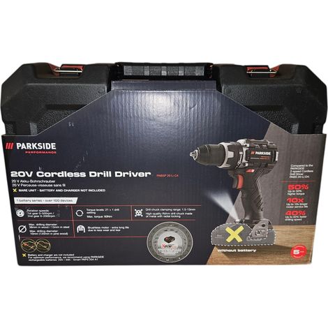 Avvitatore a batteria PARKSIDE PERFORMANCE PABSP 20 Li X20V, senza spazzole, LED, 60 Nm (in valigetta di trasporto, senza batteria e caricatore) (1/2)