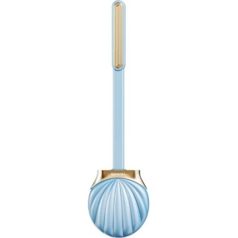 Brose Toilette Porte-brosse Forme en Coquille Design en Silicone Outil de Nettoyage Toilette-Bleu (1/4)