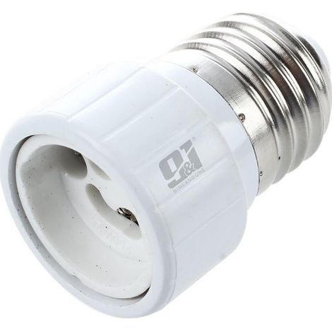 ORION91 Pack x 12 unidades Adaptador Conversor Casquillo GU10 a E27 Cerámico NINE&ONE Blanco - Fácil Instalación