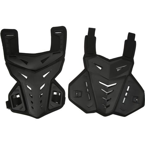 Gilet pare-chocs motocross respirant noir unisexe, protection thoracique amortissante pour motocyclisme (1/5)