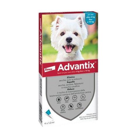 ANTIPARASSITARIO ADVANTIX CANI ELANCO - KG  4/10 CF=PZ 4- 1 confezioni
