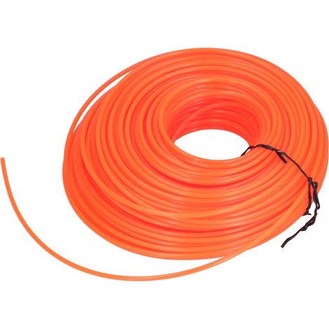 Fil de rechange pour coupe-bordures, haute flexibilité, installation facile, résistant à l'usure, corde de coupe en nylon rouge de 2,4 pouces de diamètre. (1/5)