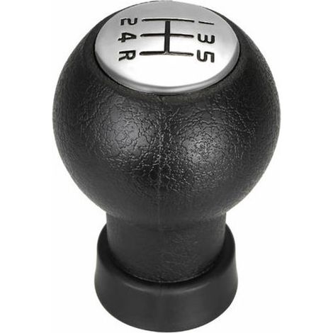 Pommeau de levier de vitesse compatible Suzuki Swift, 5 vitesses, noir et argent (1/5)