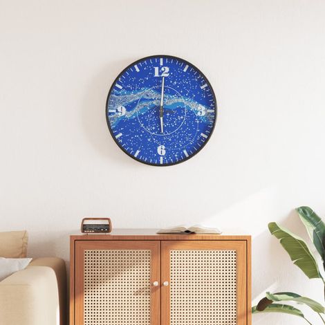 Reloj de pared con escalas y agujas luminosas azul Ø30 cm vidaXL (1/5)