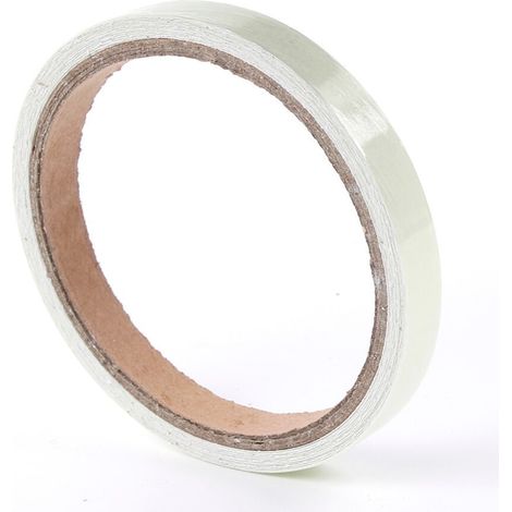 Cinta adhesiva fluorescente multiusos brilla en la oscuridad 6 horas 15 mm x 3mt