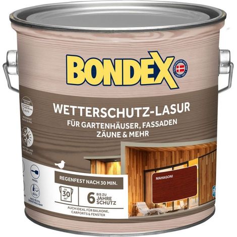 Bondex Wetterschutz Lasur Mahagoni 2,5 L (1/4)
