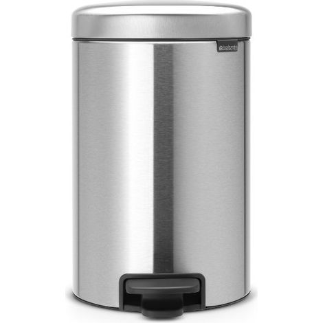 poubelle à pédale 12 l matt steel - new icon - brabantia