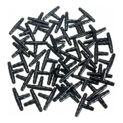 100pcs T connector, 4/7mm T connector, PVC irrigation connector (1/5)