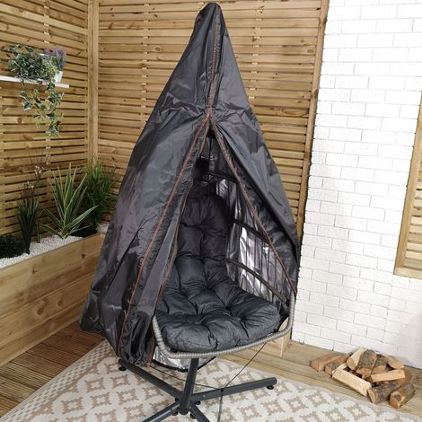 Samuel Alexander 115x190cm Hanging Egg Chair Cover For Garden Swing Chair Hammock Garden Furniture Covers Waterproof For Standing Egg Chair Heavy Duty Zipper Balcony Furniture (1/5)