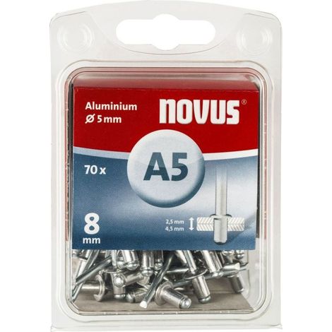 Novus Blindniete A5 5 x 8 mm Aluminium 70 Stück