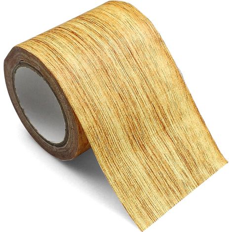 Ruban Effet Bois de Réparation de Meubles Ruban Adhésif Réaliste de Réparation pour Portes, Sols, Plinthe (8cm x 4,57m) (1/5)