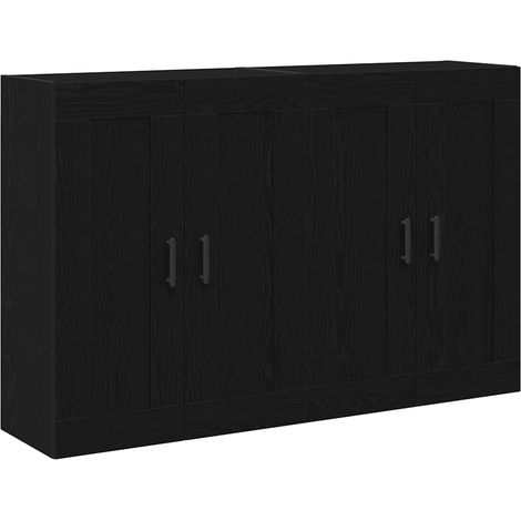 Maison Exclusive - Mobile a muro 2 pcs Rovere Nero 69,5 x 34 x 90 cm