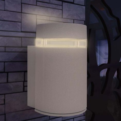 42233 vidaXL Outdoor Semi-Cylindrical Wall Sconce Grey Aluminium (1/5)