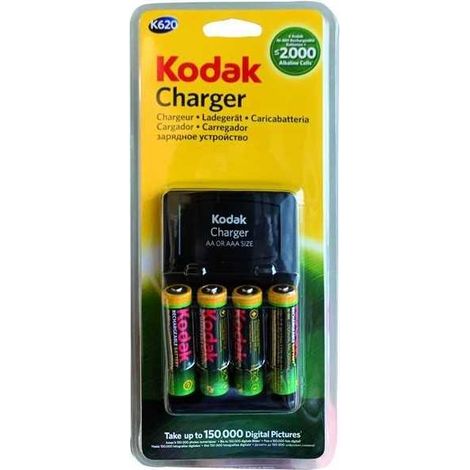 Chargeur Kodak avec 4 piles rechargeables 2100Nimh