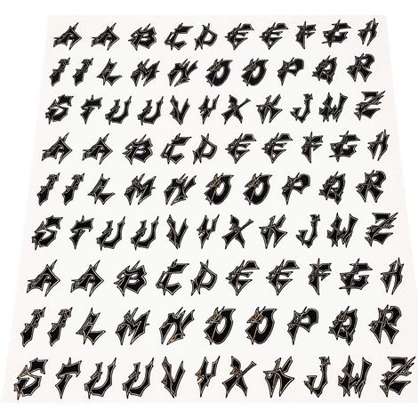 Kit Lettere Adesive Tribal Nero - Oro (1/4)