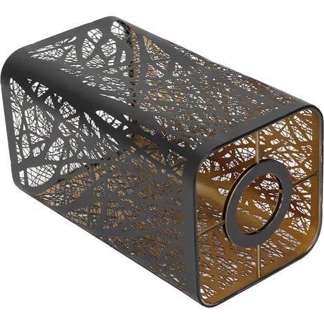 Abat-jour tendance en fer forgé ajouré amovible, cache-ampoule motif arbre laser pour culot E27 E26, 11.5x11.5x20cm, 1 pièce (1/5)