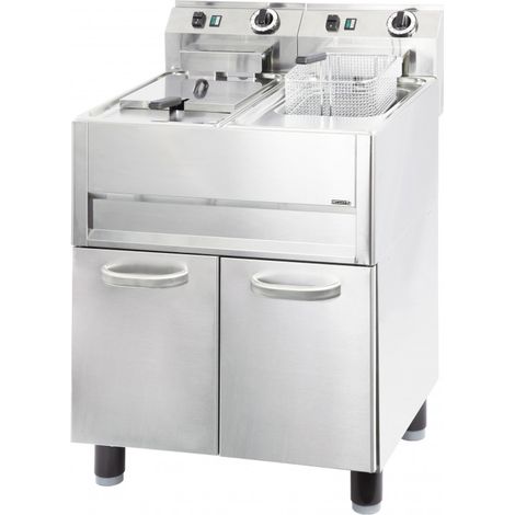 Friteuse électrique sur pieds double - 2x13L - 19800W - Casselin