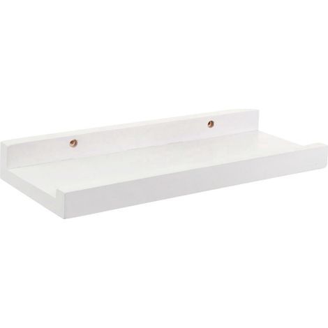 Schwebendes Wandregal aus Holz im nordischen Stil, ideal für Bücher und Pflanzen im Büro – 30 x 11,5 cm – Weiß (1/4)