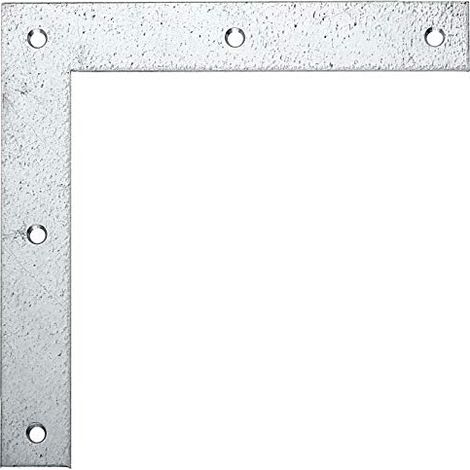 Alberts 332877 Squadretta angolare, zincata con procedimento Sendzimir, 120 x 120 x 20 mm, Set da 12 (1/4)