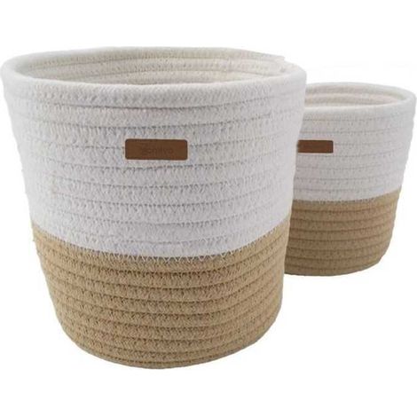 Domiva Aufbewahrungskorb aus geflochtenem Baumwolle ecru beige (1/3)