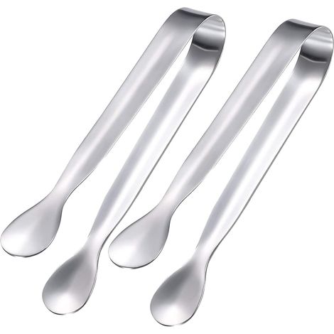 2 Pinces à Sucre,Acier Inoxydable,11cm,Design Ergonomique,Ustensile Buffet,Pour Glaçons et Bonbons (1/5)