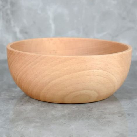Saladier - Saladier En Bois Naturel - Pour Préparation Salade Et Plats - Capacité XL - 16 cm x 16 cm x 6,2 cm - 1 Pièce (1/2)