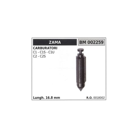 Spillo carburatore ZAMA motosega C1 - C1S - C1U - C2 lunghezza 16,8mm  0018002