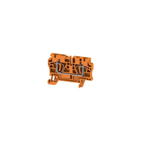 Morsetto passante, Molla autobloccante, 4 mm², 800 V, 32 A, arancione