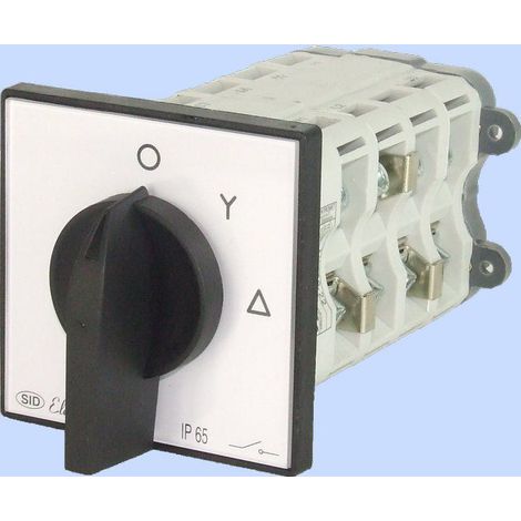 Interruptor de leva estrella-triángulo 3P 63A IP65 ŁK 63-22 con placa 926322 (1/3)
