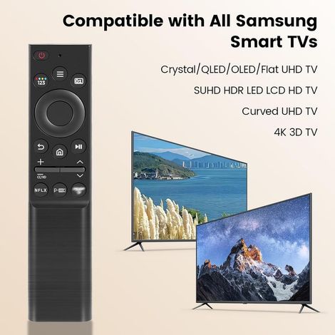 BN59-01358B 2er-Pack Universalfernbedienungen für Samsung Smart TVs, Ersatzfernbedienungen für Samsung QLED UHD SUHD HDR LCD LED HDTV Frame Curved 4K 8K 3D Smart TVs (1/4)