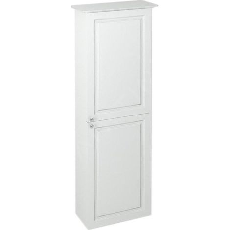 Meuble de rangement VIOLETA 40x140x20cm, droite, blanc semi-brillant (1/2)