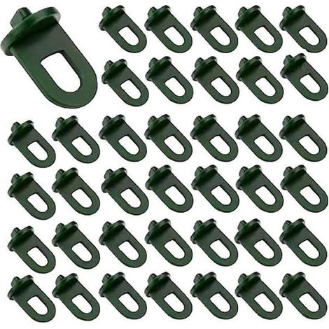 Ensemble de 50 pinces de serre avec fixation ultra-résistante et œillets - Le meilleur support pour treillis et plantes de votre serre - Accessoires pour serre (1/5)
