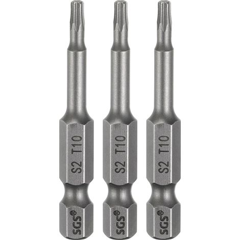 3 Pièces T10 Embout Tournevis Torx Magnétique Acier S2 Industriel (1/5)