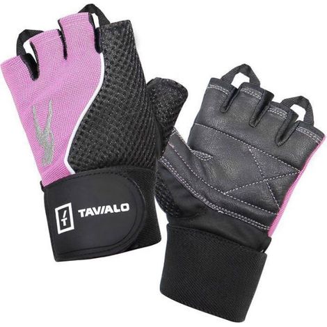 Gants Fitness - Paume En Cuir - Dos Respirant - Pour Musculation Gym Bodybuilding Vélo VTT - Taille S (13-16 cm) (1/5)