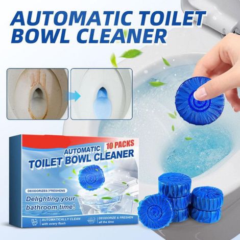 Tablette Nettoyage Toilettes - Formule Détartrante et Désodorisante - Pour Réservoir Chasse D'eau - 10 Pièces (1/5)